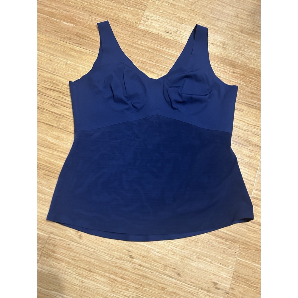 Honey Love Liftwear Tank‎ Top Women's 2X Blue Cami Shapewear Solid Tummy Control